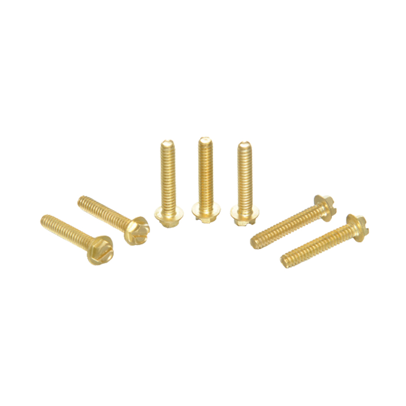 노란색 아연 도금 육각 플랜지 나사